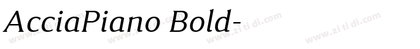 AcciaPiano Bold字体转换
